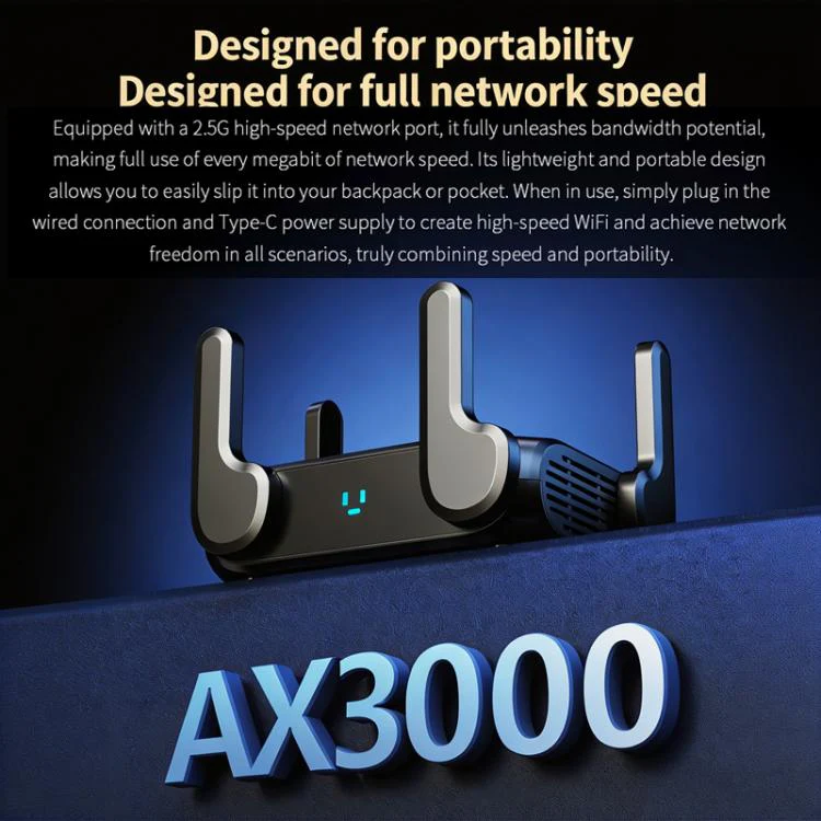 COMFAST CF-WR632AX 3000Mbps WiFi 6 Mesh WIFI Gigabit Router 2.4G/5.8GHz Dual-Band Wireless Signal Amplifier With 2.5G WAN/LAN Port, USB 3.0(EU Plug) - Image 3