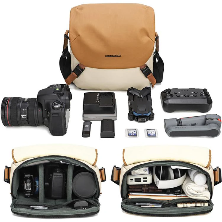 Contrast Color Crossbody Shoulder DSLR Camera Bag, Size:20 x 18 x 10cm S(Green) - Image 6