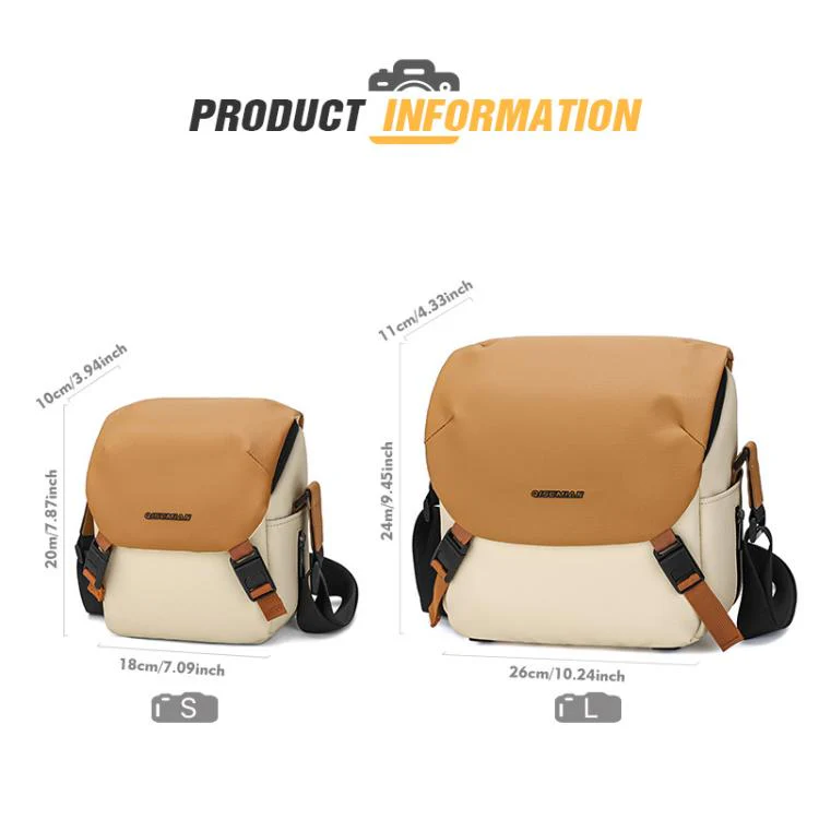 Contrast Color Crossbody Shoulder DSLR Camera Bag, Size:26 x 24 x 11cm L(Green) - Image 3