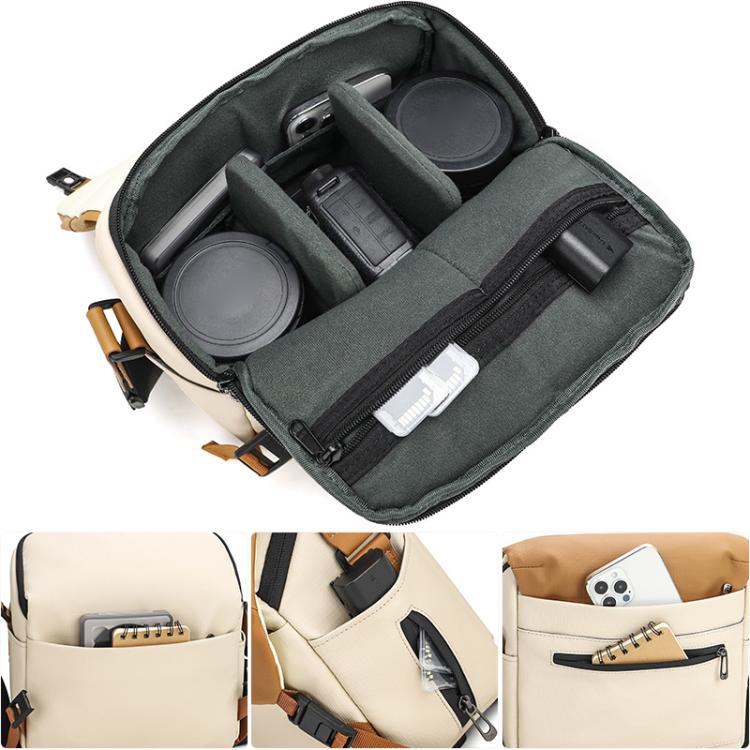Contrast Color Crossbody Shoulder DSLR Camera Bag, Size:26 x 24 x 11cm L(Orange) - Image 5