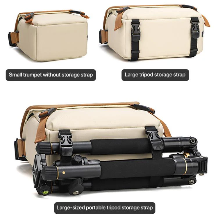 Contrast Color Crossbody Shoulder DSLR Camera Bag, Size:26 x 24 x 11cm L(Orange) - Image 9