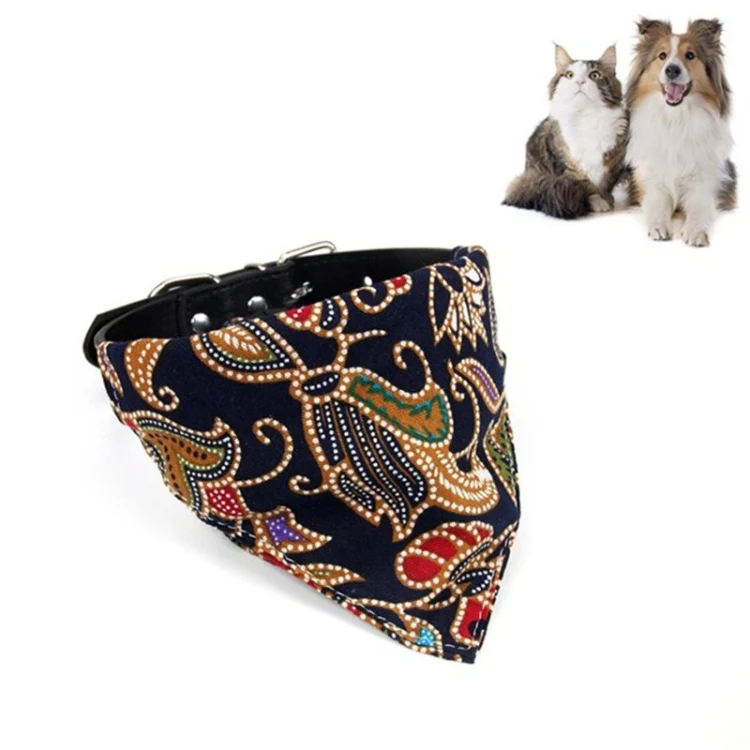 Cotton Pet Bib Cat Headband Dog Saliva Towel, Size:L(Black)