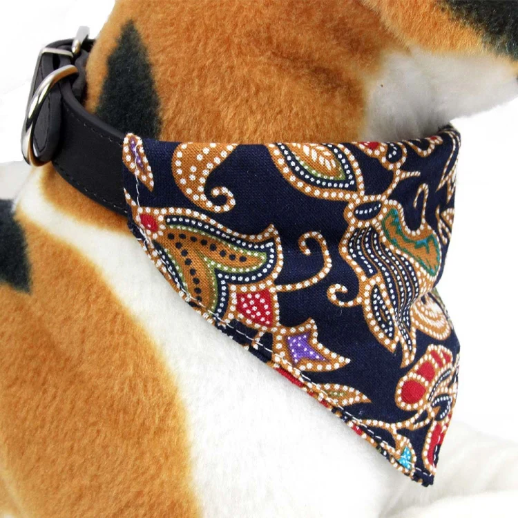 Cotton Pet Bib Cat Headband Dog Saliva Towel, Size:XS(Khaki) - Image 6