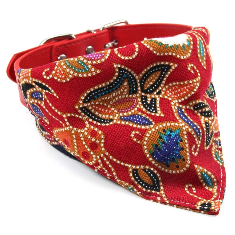 Cotton Pet Bib Cat Headband Dog Saliva Towel, Size:XS(Red) - Image 2