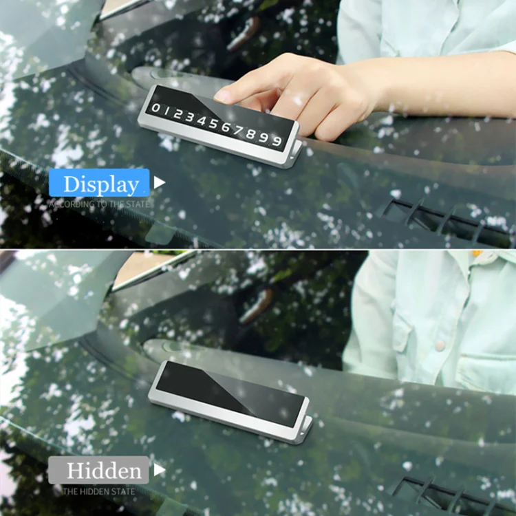 Creative Temporary Parking Card Car Sticker (Grey) - Image 15