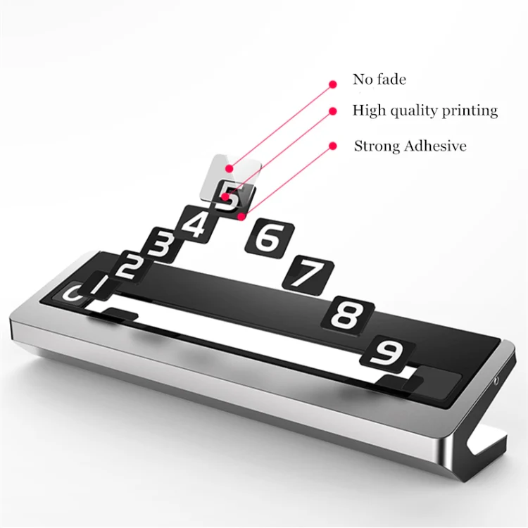 Creative Temporary Parking Card Car Sticker (Grey) - Image 3