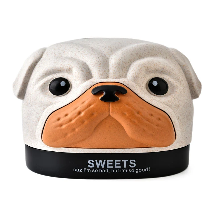 Creative Wheat Bobbi Dog Tissue Box Living Room Bedroom Desktop Pumping Paper Roll Paper Storage Box(Beige) - Image 2