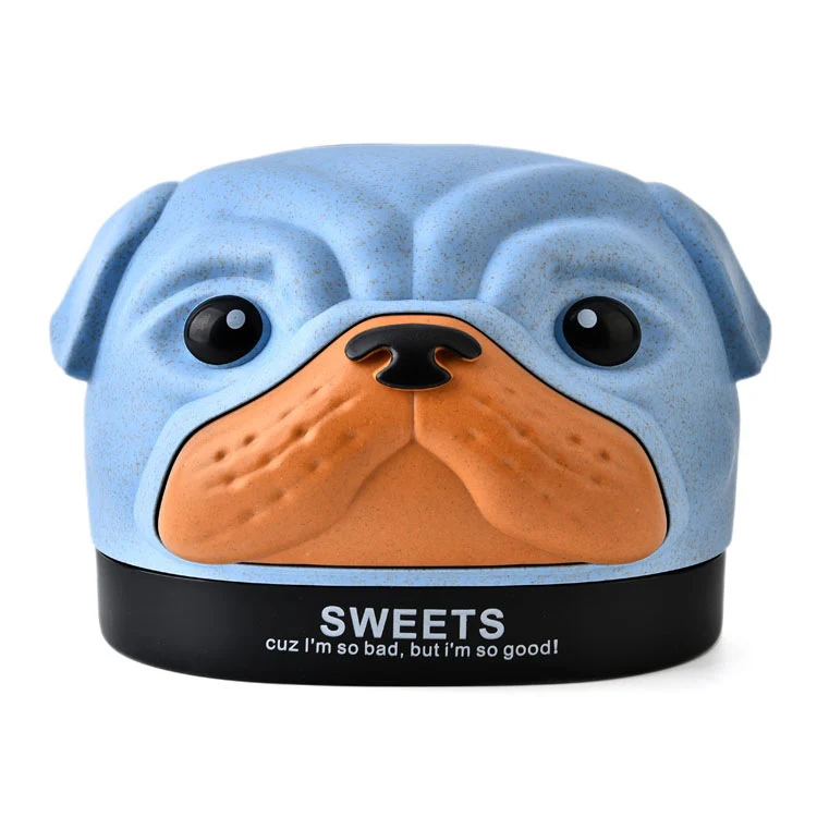 Creative Wheat Bobbi Dog Tissue Box Living Room Bedroom Desktop Pumping Paper Roll Paper Storage Box(Blue) - Image 2