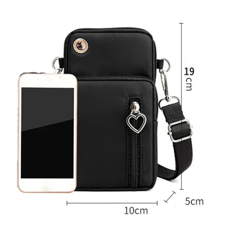 Crossbody Mobile Phone Bag Vertical Wallet Wrist Pouch With Arm Band for Women, Style: Blue Balloon - Image 10