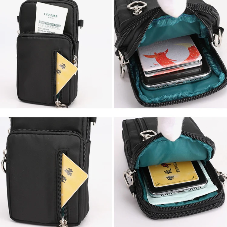 Crossbody Mobile Phone Bag Vertical Wallet Wrist Pouch With Arm Band for Women, Style: Blue Balloon - Image 8