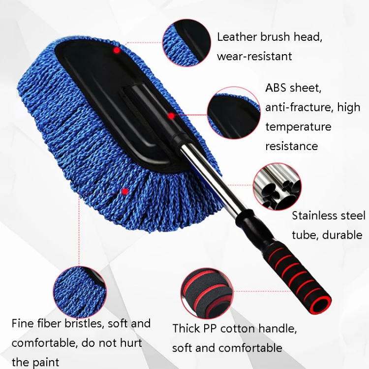 CS-365 Multifunctional Car Washing Telescopic Long-Handled Brush, Color: Blue (OPP Bag) - Image 4