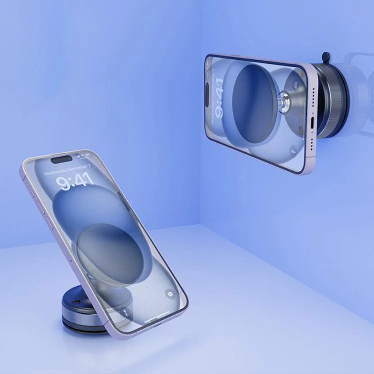 CTT29 Foldable Vacuum Magnetic Suction Cup Phone Holder(Black) - Image 2