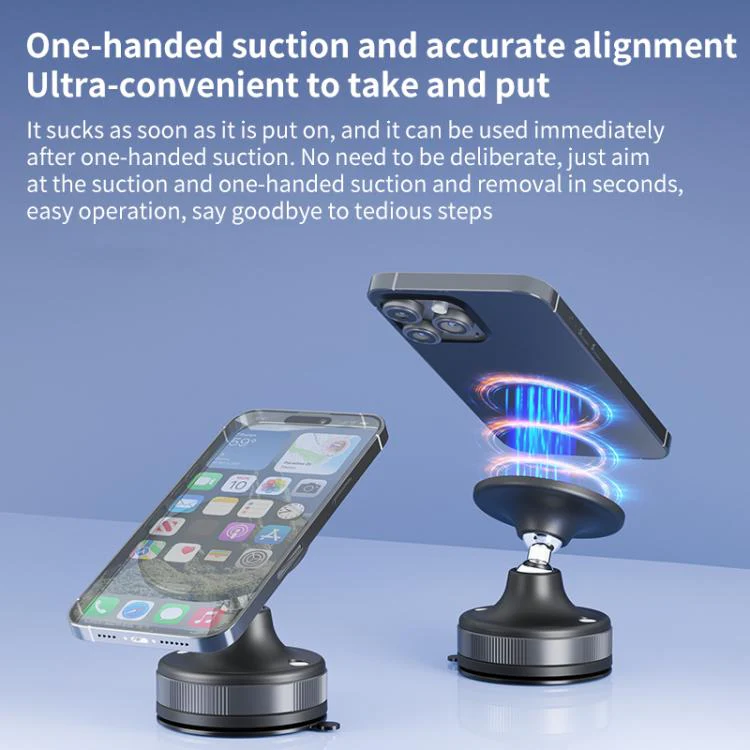 CTT29 Foldable Vacuum Magnetic Suction Cup Phone Holder(Black) - Image 6