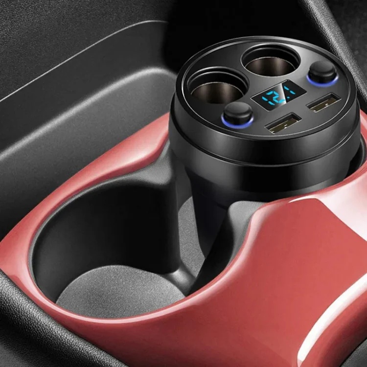 Cup Car Charger Dual USB Corded Cigarette Lighter Mobile Phone Charger(Black) - Image 10