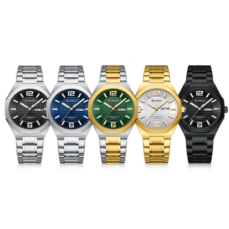 Curren Steel Band Calendar Men'S Business Quartz Watch(Black) - Image 2