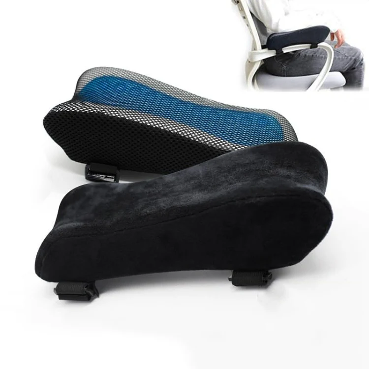 Curve Three-dimensional Support Memory Foam Office Chair Armrest Pad, Color: Black - Image 2