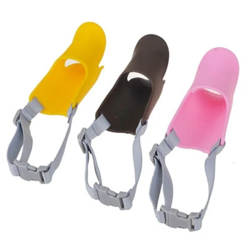 Cute Duck Mouth Shape Silicone Muzzle for Pet Dog, Size: S(Yellow) - Image 4