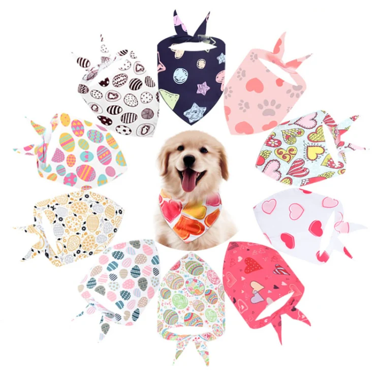 Cute Pet Triangle Towel Bib Cartoon Cats And Dogs Drool Towel Scarf, Style: 02 - Image 3