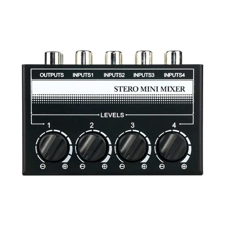 CX400 Audio Stereo Hub 4 Channel Mixer Controller(Black) - Image 2