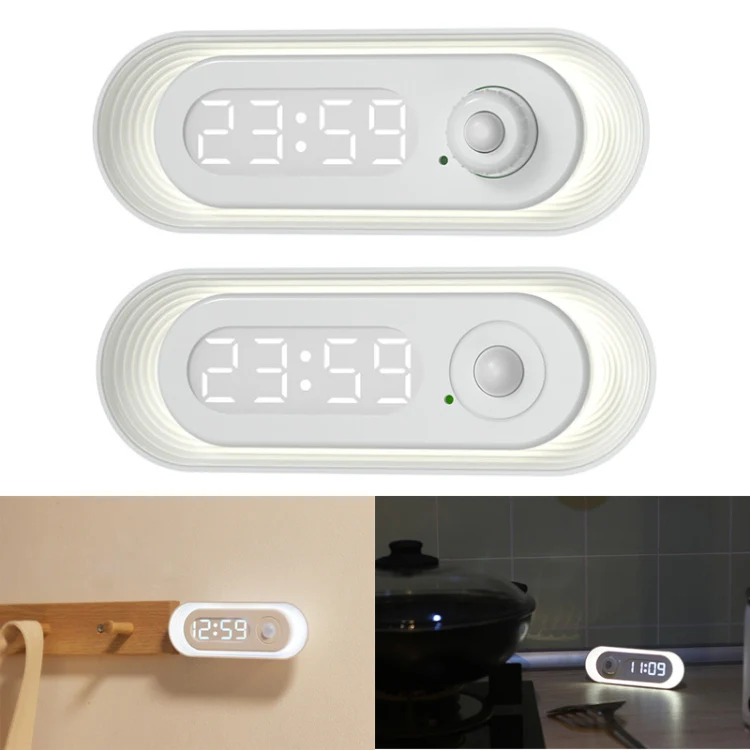 D05  Smart  Induction Magnetic Night Light with Time Display,Spec: Touch Dimming - Image 2
