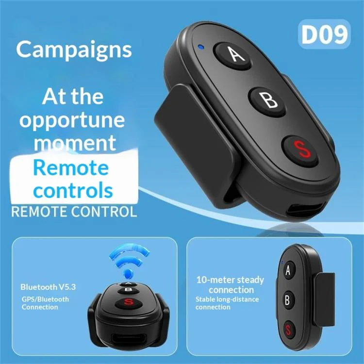 D09 3-Button BT Remote Control For DJI, Insta360, GoPro And Other Action Cameras, Smartphones(White) - Image 6