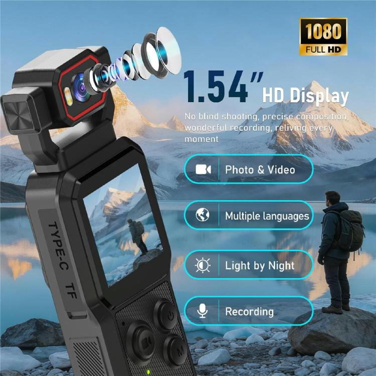 D1 4K HD Recording WiFi Bluetooth Vlogging Camera 1.54 Inch HD Screen Portable Handheld Camera - Image 7
