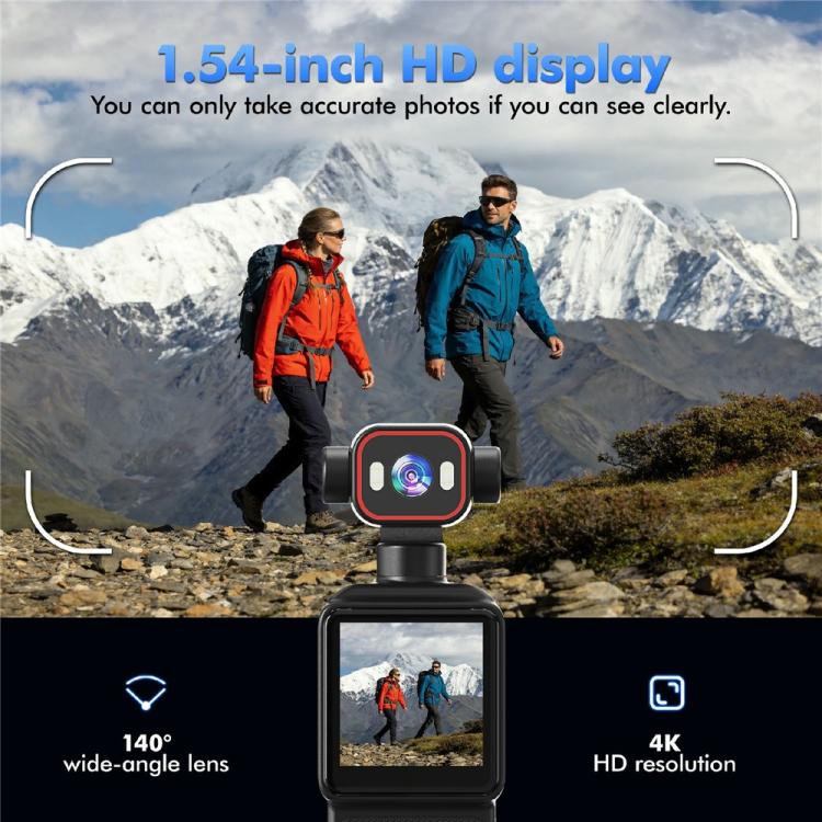 D2 4K Action Camera 270 Degree Rotation Lens 1.54 inch HD Screen WiFi Sports Camera with LED Light - Image 6