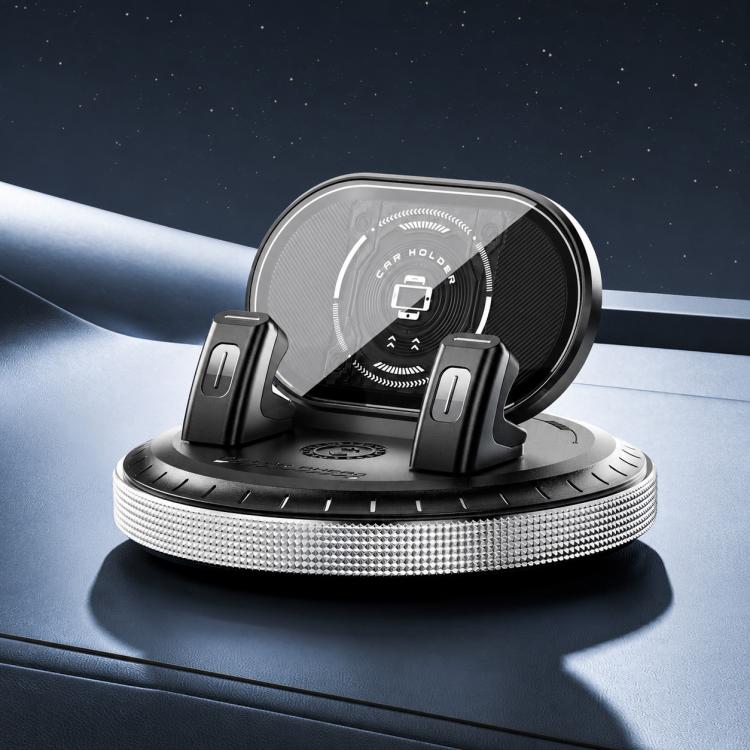 D5 Vacuum Suction Rotating Base Car Center Console Phone Mount(Black)