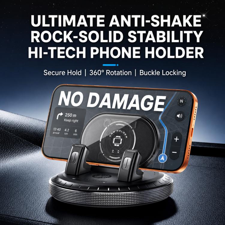 D5 Vacuum Suction Rotating Base Car Center Console Phone Mount(Orange) - Image 2