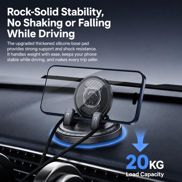 D7 Self-adhesive Rotating Base Car Center Console Phone Mount(Orange) - Image 3