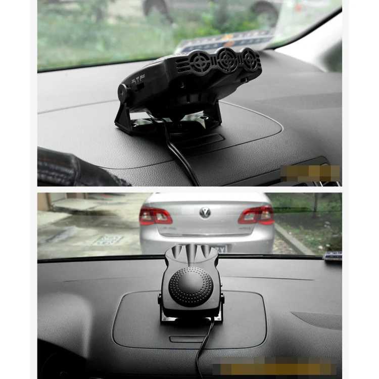 DC 12V 150W Cold and Warm Dual Use Three Outlet Car Auto Electronic Heater Fan Windshield Defroster Demister(Black) - Image 5