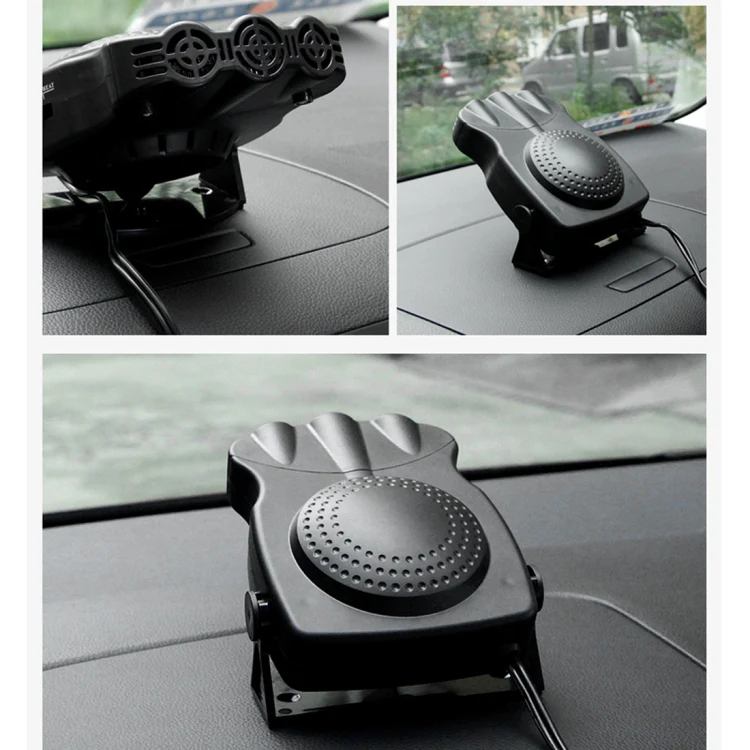 DC 12V 150W Cold and Warm Dual Use Three Outlet Car Auto Electronic Heater Fan Windshield Defroster Demister(Black) - Image 6