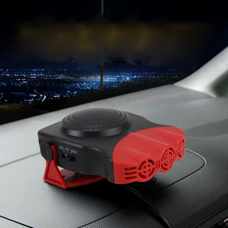 DC 12V 150W Cold and Warm Dual Use Three Outlet Car Auto Electronic Heater Fan Windshield Defroster Demister(Red) - Image 7