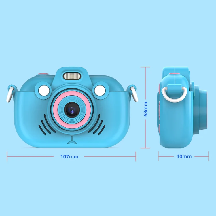DC502 2.4-Inch 16X Zoom 2.7K Video Recording Children Digital Camera, Color: Blue + 32G(EU Plug) - Image 3