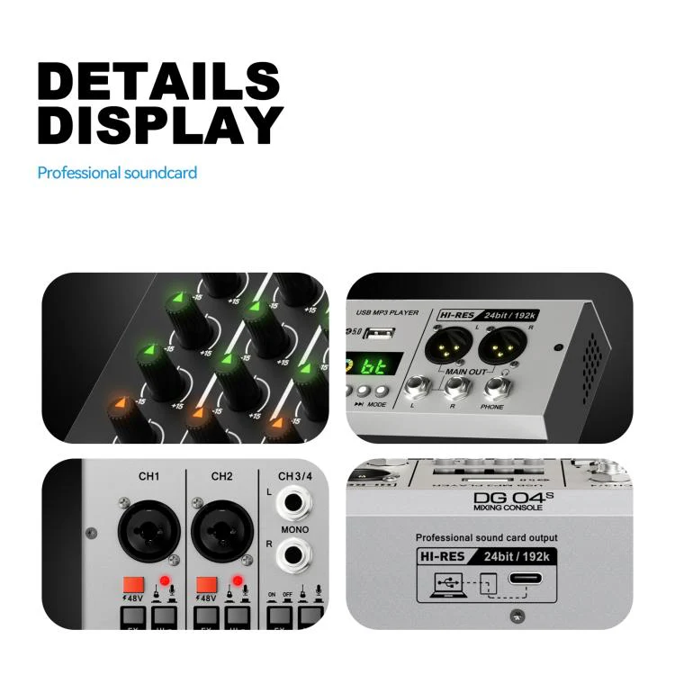 DEBRA DG04S 24bit/192kHz 4-Channels Mixer Sound Card(AU Plug) - Image 9