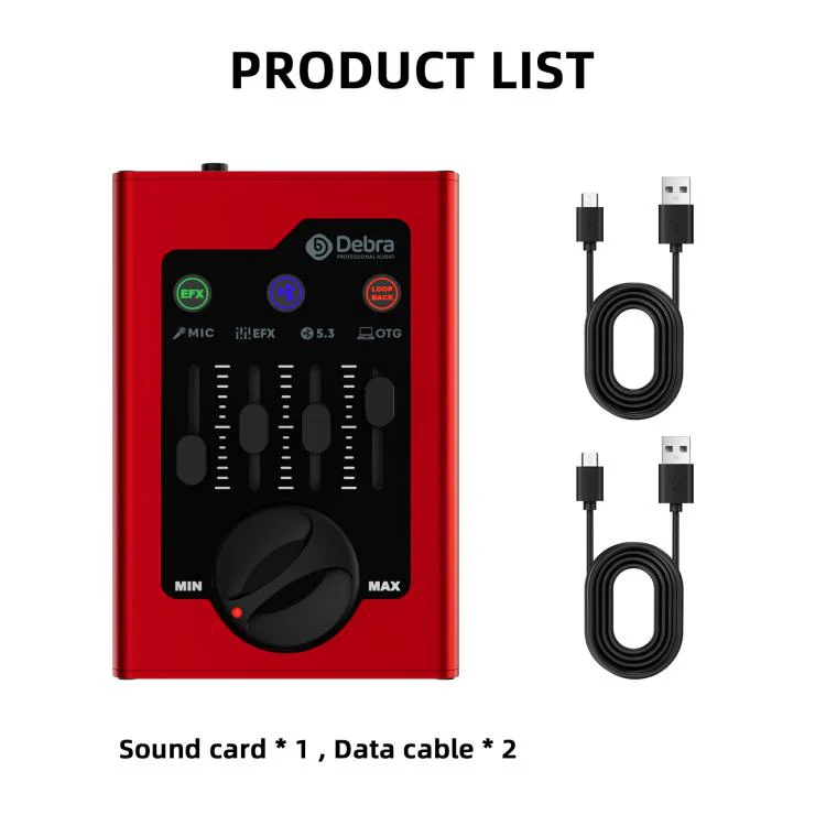 DEBRA GBA Live Recording Mini Sound Card(Silver) - Image 12