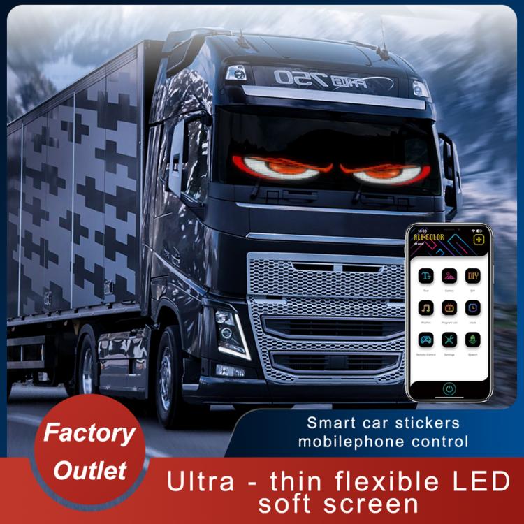 Demon Eye Car Ultra-Thin Waterproof LED Flexible Matrix Display Screen 2pcs 16 x 96 USB set - Image 7