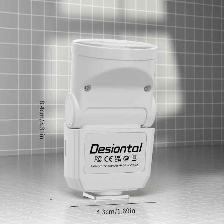 Desiontal F02 Mini On-Camera Flash Light Speedlite for Mirrorless Cameras (White) - Image 5