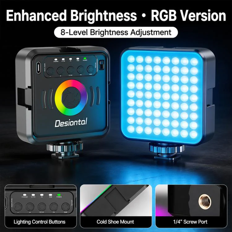 Desiontal iReal-X2 Portable RGB Photography Light (White) - Image 9