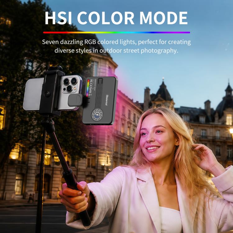 Desiontal iReal-X3 Slim RGB Fill Light 2500K-9000K Pocket LED Video Light (White) - Image 5
