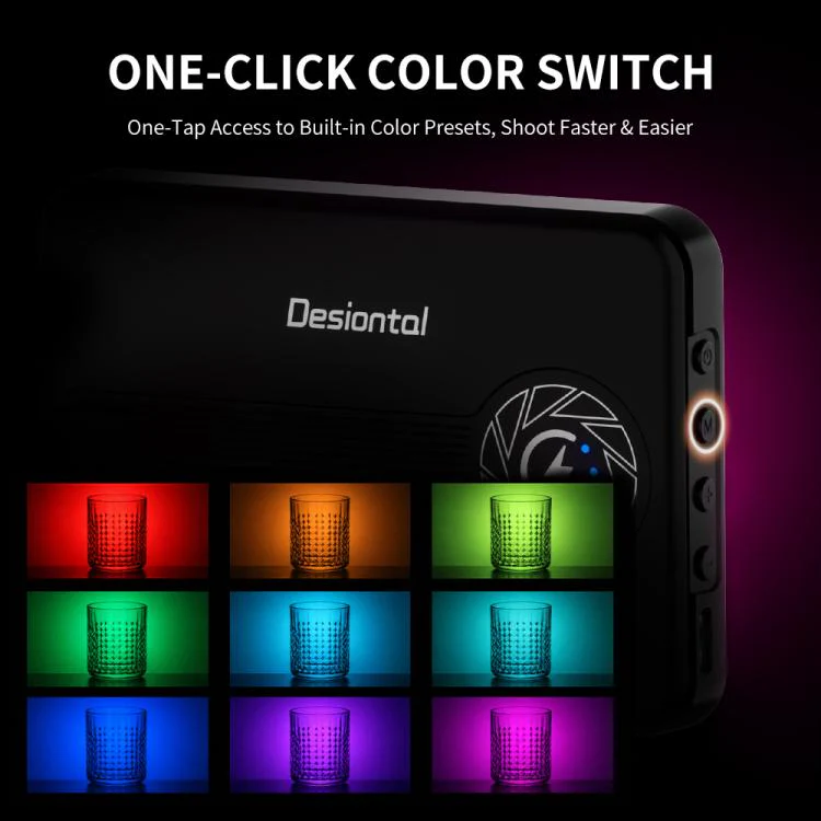 Desiontal iReal-X3 Slim RGB Fill Light 2500K-9000K Pocket LED Video Light (White) - Image 9