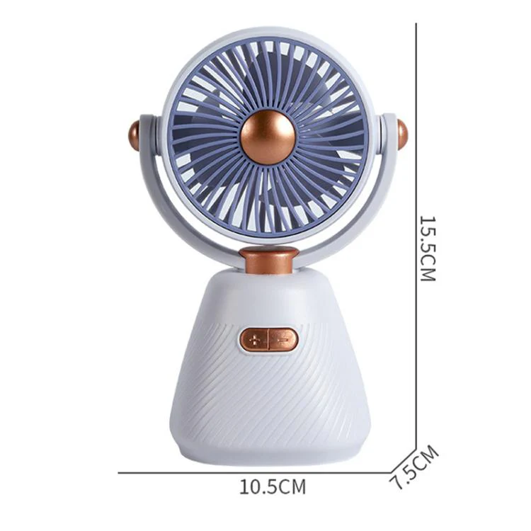 Desktop 100-speed Mini Student Bedroom Fan Portable USB Rechargeable Desktop Small Fan(Beige) - Image 3