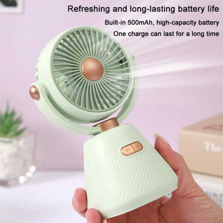 Desktop 100-speed Mini Student Bedroom Fan Portable USB Rechargeable Desktop Small Fan(Beige) - Image 7