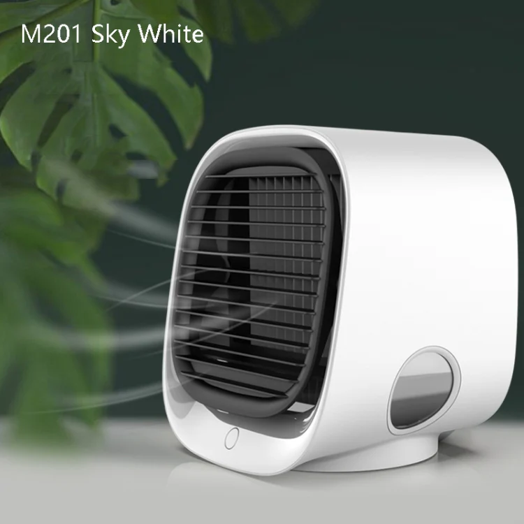 Desktop Cooling Fan USB Portable Office Cold Air Conditioning Fan, Colour: M201 Sky White - Image 2