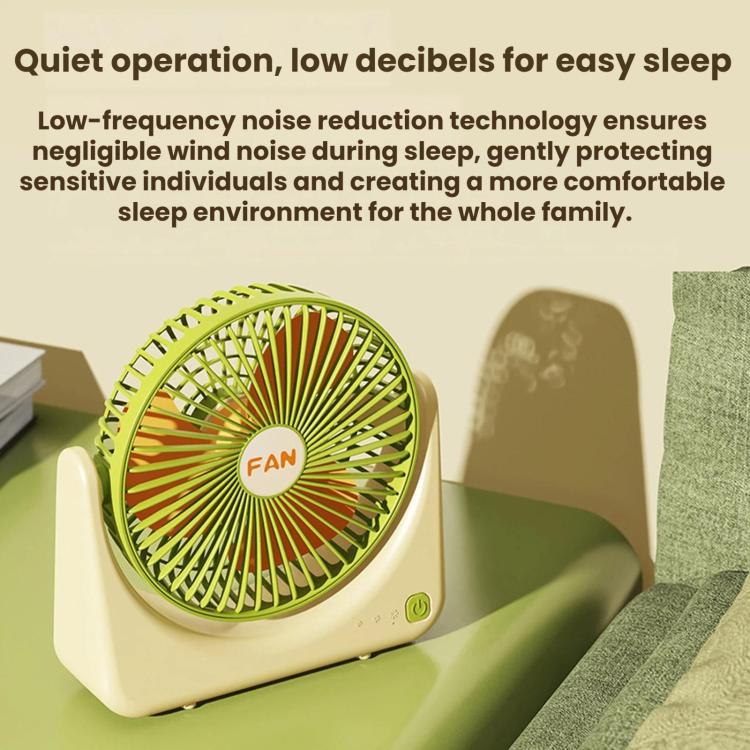 Desktop Mini USB Rechargeable Portable Fan(Beige Green) - Image 10