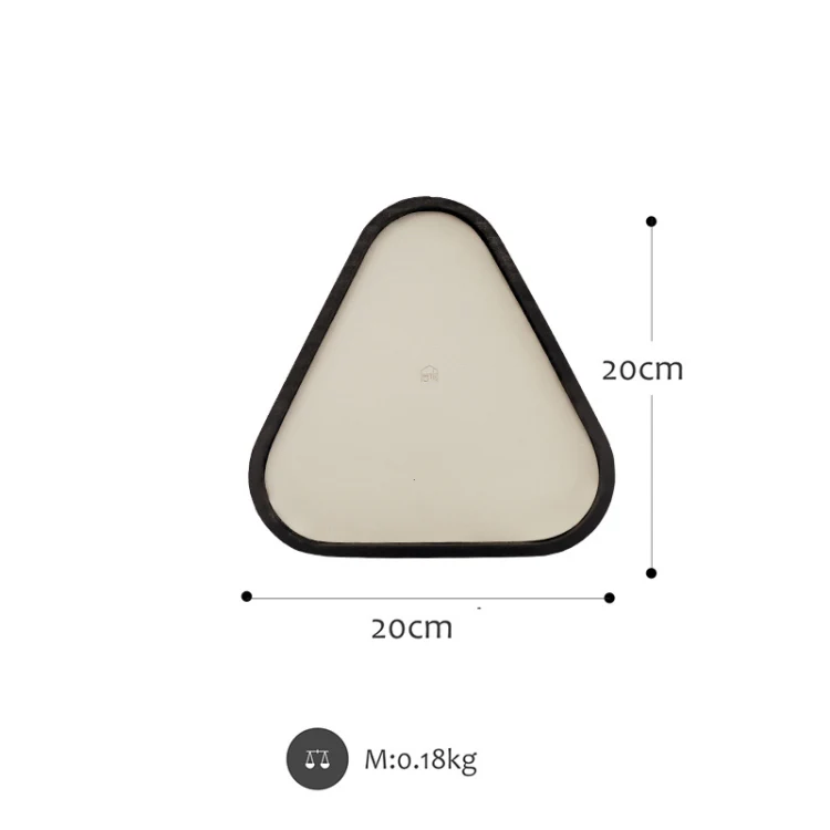 Desktop Shallow Storage Tray Sundries Tray Jewelry Display Tray , Triangle(Black) - Image 2