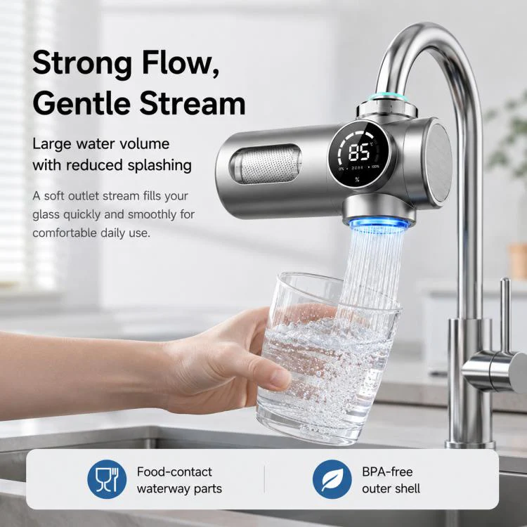Detachable Washable Smart Water Purifier Faucet with Filter Cartridge, Style:1 Device + 1 Chip - Image 10