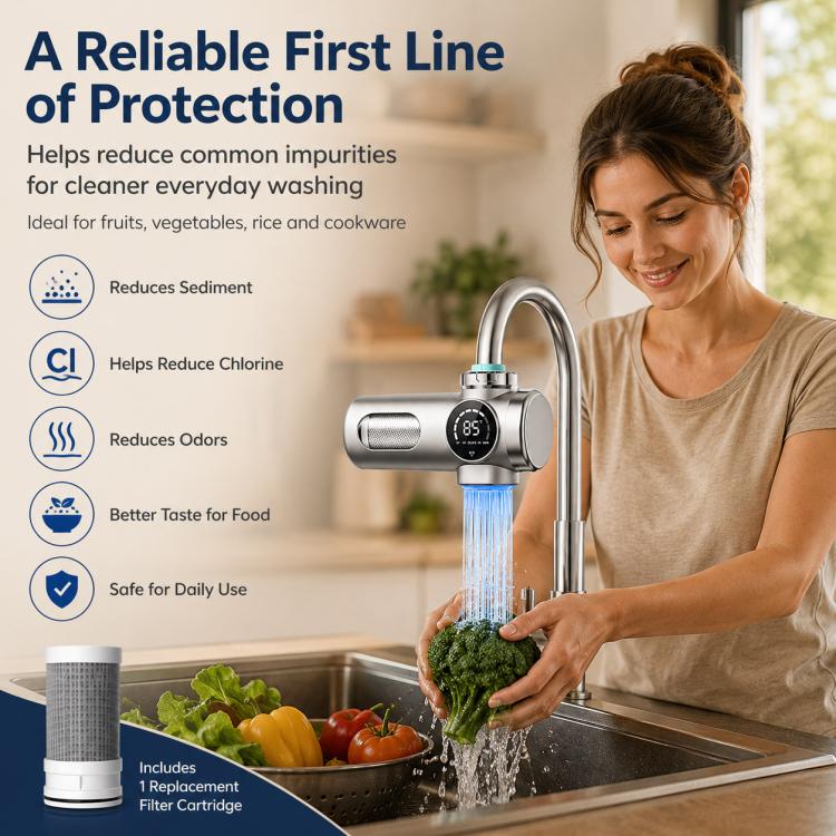 Detachable Washable Smart Water Purifier Faucet with Filter Cartridge, Style:1 Device + 1 Chip - Image 7