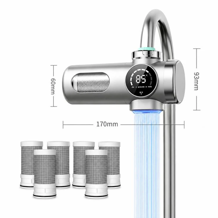 Detachable Washable Smart Water Purifier Faucet with Filter Cartridge, Style:1 Device + 6 Chips - Image 2