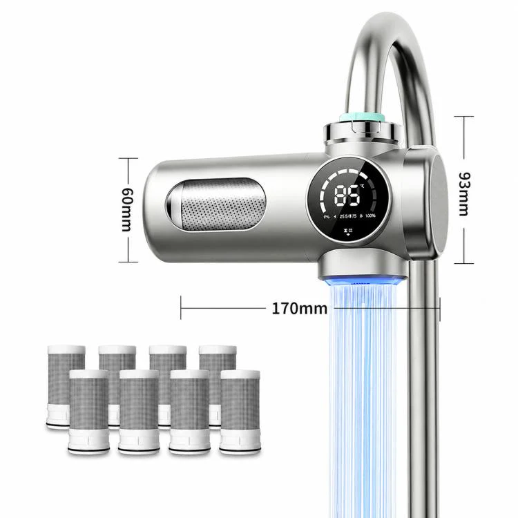 Detachable Washable Smart Water Purifier Faucet with Filter Cartridge, Style:1 Device + 8 Chips - Image 2